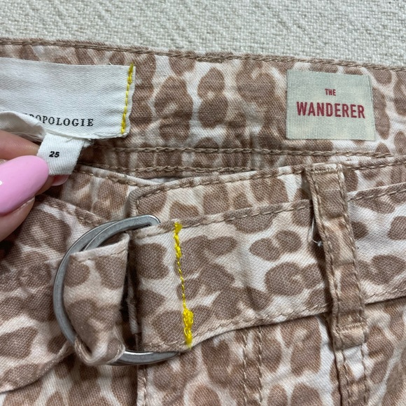 Anthropologie Wanderer Animal Print Utility Pants 25 - Picture 4 of 7